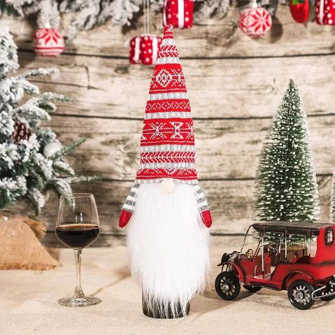 Santa Clauss Wine Bottle Covers Santa Clauss Wine Bottle Covers